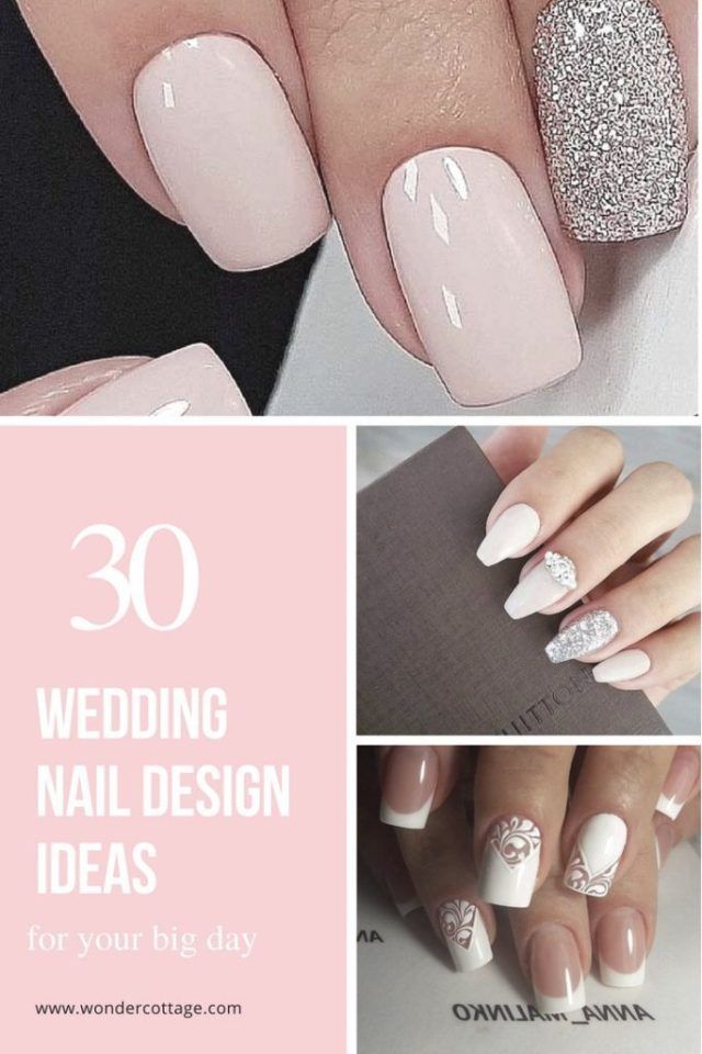 8 vintage wedding Nails
 ideas