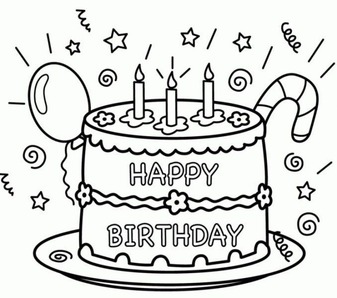Take A Look At These Happy Birthday Coloring Pages -   10 cake Drawing coloring sheets ideas