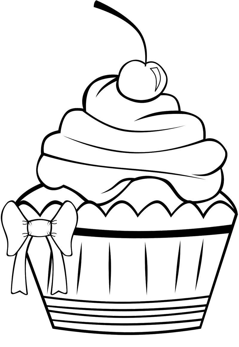 Cute Cupcake Coloring Pages -   10 cake Drawing coloring sheets ideas