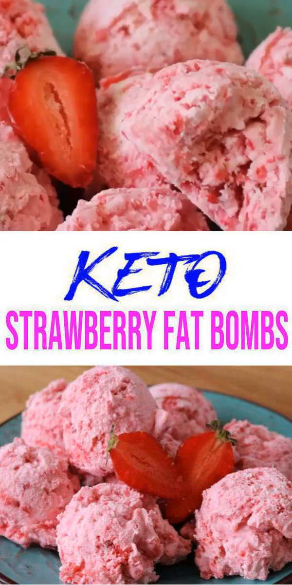 5 Ingredient Keto Strawberry Fat Bombs – BEST Cream Cheese Strawberry Fat Bombs – NO Bake – Easy NO Sugar Low Carb Recipe -   10 desserts Best snacks ideas
