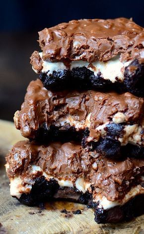 Flourless Marshmallow Crunch Brownies -   10 desserts Best snacks ideas