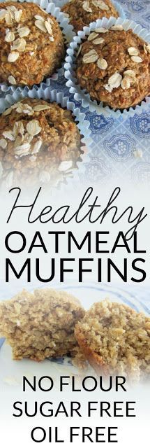 Healthy Oatmeal Muffins (No Flour No Sugar No Oil) -   10 desserts Healthy no sugar ideas