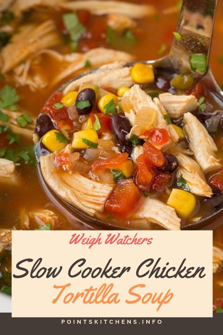 Slow Cooker Chicken Tortilla Soup -   10 diet Soup weight watchers ideas