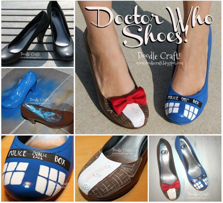 Wonderful DIY Unique Comic Book Shoes -   10 DIY Clothes For Women dr. who ideas
