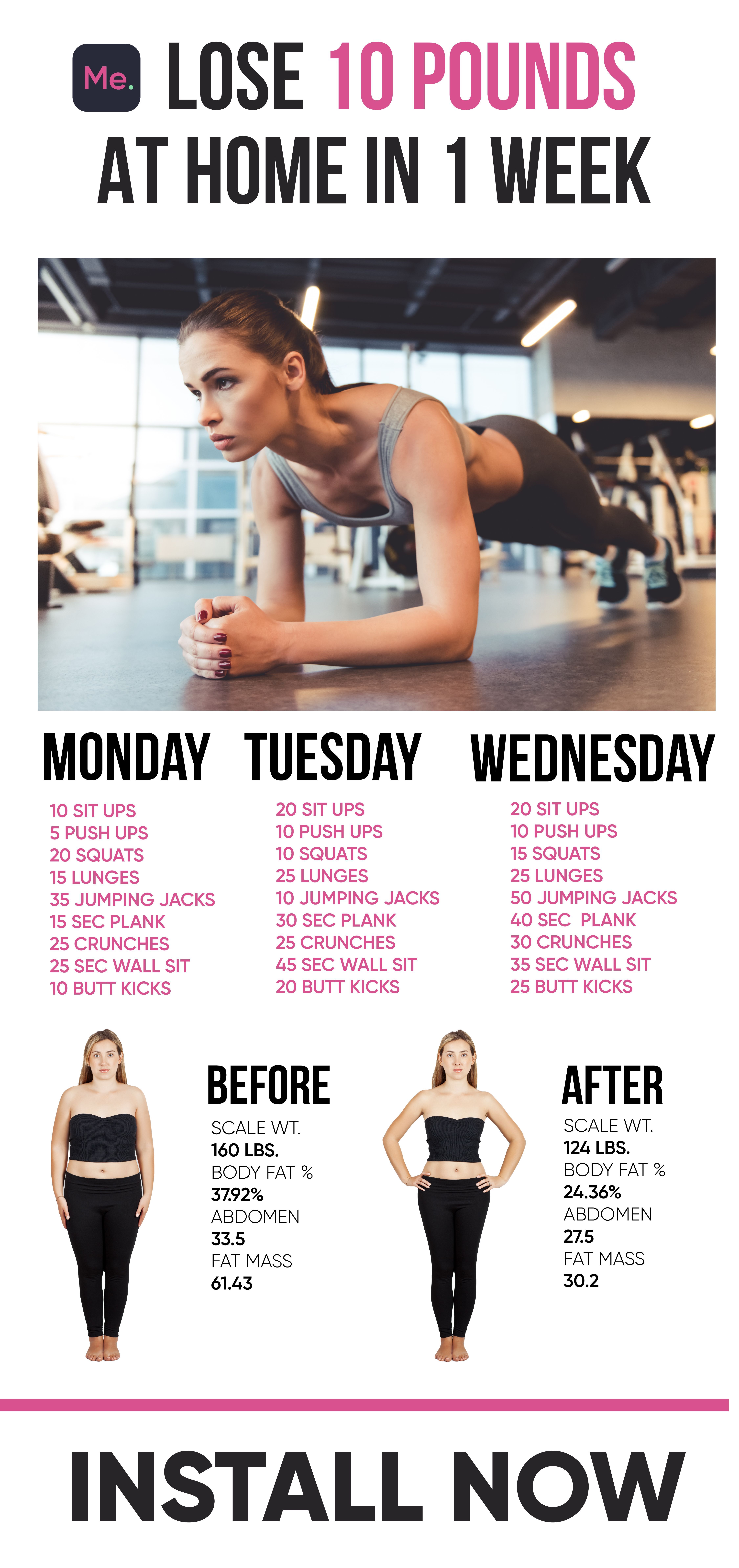 Lose 10 Pound At Home In 1 Week -   10 fitness Workouts weightloss ideas