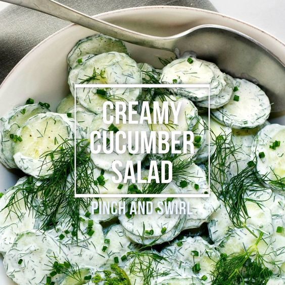 Creamy Cucumber Salad -   10 healthy recipes Best greek yogurt ideas