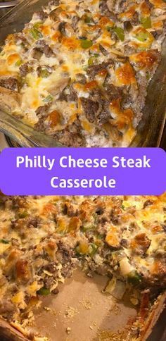 Keto Low-Carb Philly Cheese Steak Casserole -   10 healthy recipes Casserole cheese ideas