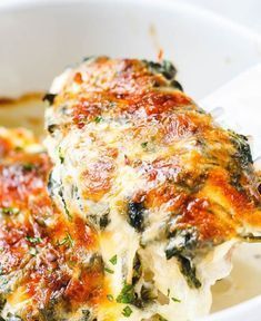 Spinach Chicken Casserole with Cream Cheese and Mozzarella -   10 healthy recipes Casserole cheese ideas
