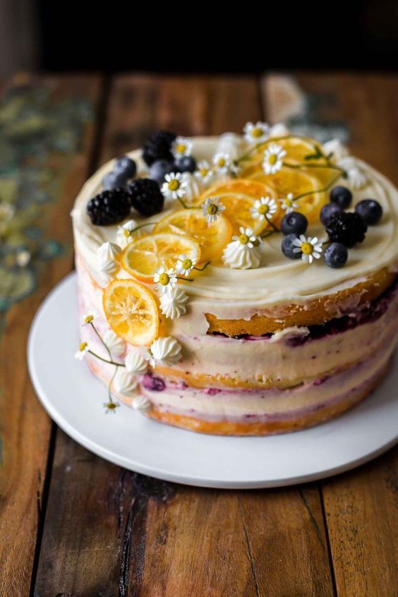 Lemon Blueberry Cake -   10 pretty cake Beautiful ideas