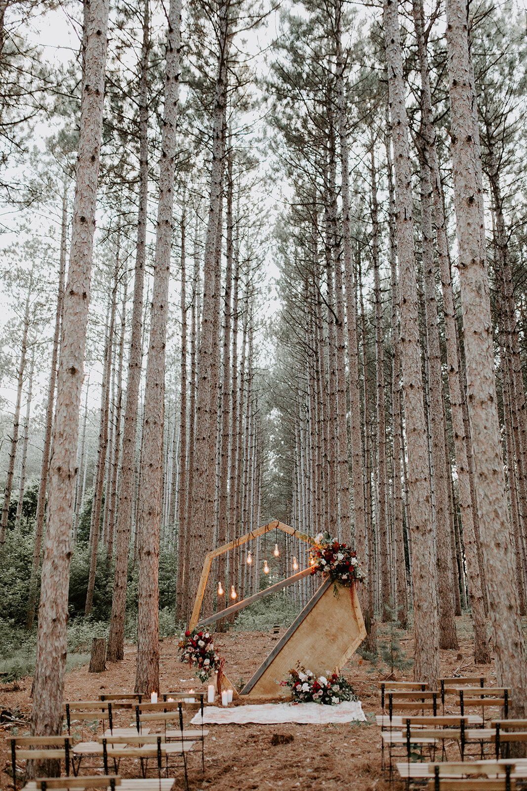 Intimate Wedding in the Woods Inspiration -   10 wedding Forest altar ideas