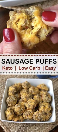 Cheesy Sausage Puffs (The BEST Low Carb Keto Snack) -   11 diet Atkins recipes ideas