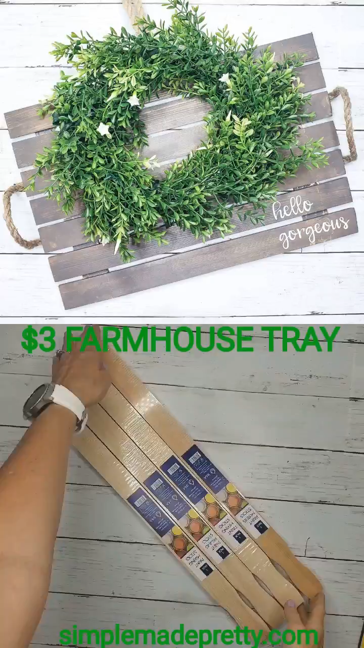 DIY Farmhouse Tray -   11 diy projects Creative videos ideas