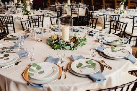 Romantic Dusty Blue March Wedding Color Ideas -   11 wedding Table napkins ideas
