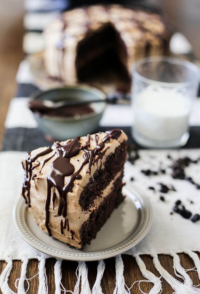 Chocolate Cake with Coffee Cream and Ganache -   12 cake Chocolate homemade ideas
