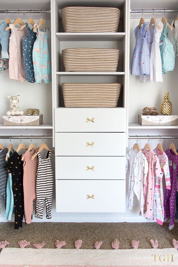 How to Build a Beautiful Baby Clothes Organizer -   12 DIY Clothes Storage how to organize ideas