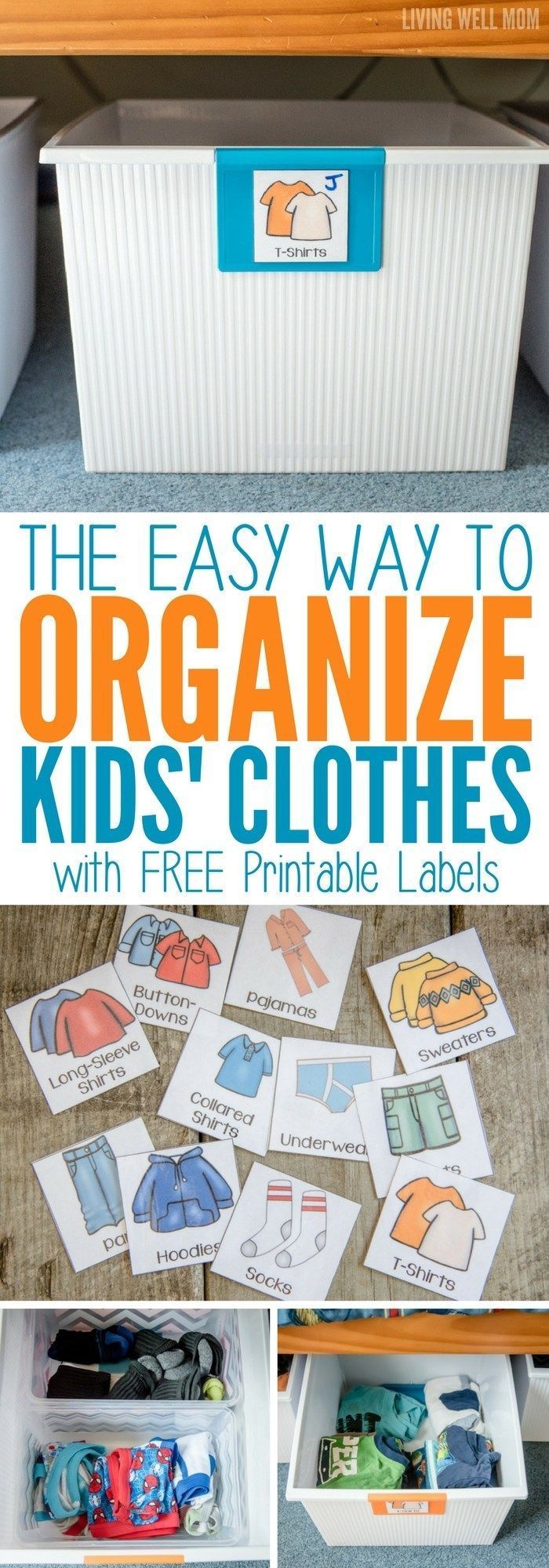 The Easy Way to Organize Kids' Clothes -   12 DIY Clothes Storage how to organize ideas