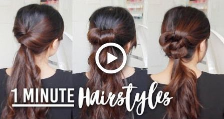 1 Minute Running Late Hairstyles | Quick & Easy Hair Tutorials -   12 hairstyles For School running late ideas