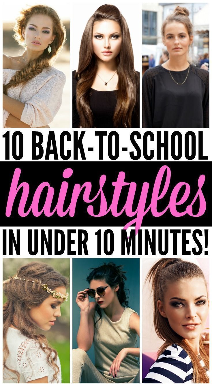 10 Back-to-School Hairstyles in Under 10 Minutes -   12 hairstyles For School running late ideas