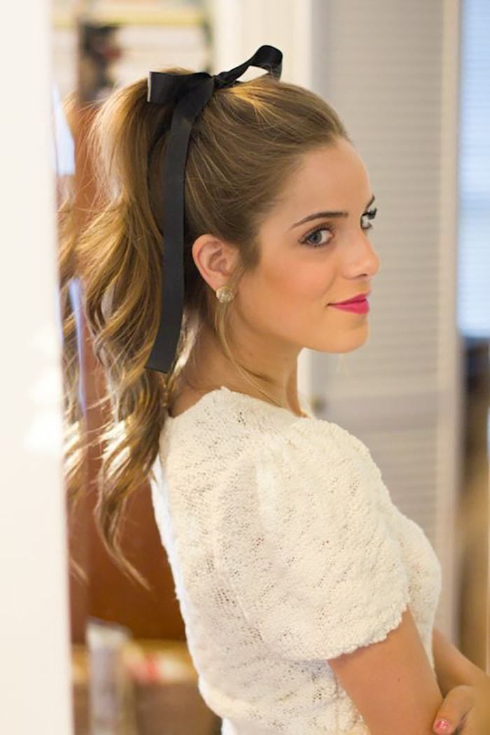 10 hairstyles with a bow -   12 holiday Hairstyles ponytail ideas