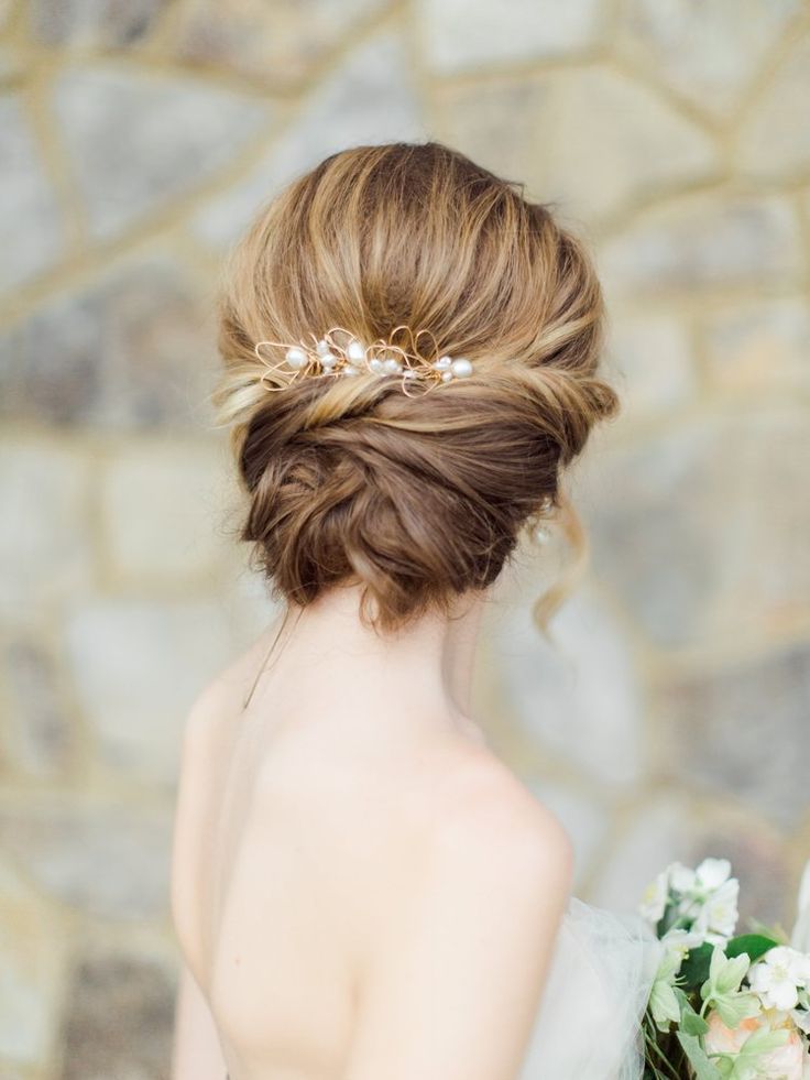 Petals and Pearls Comb -   12 makeup Bridal chignon bas ideas