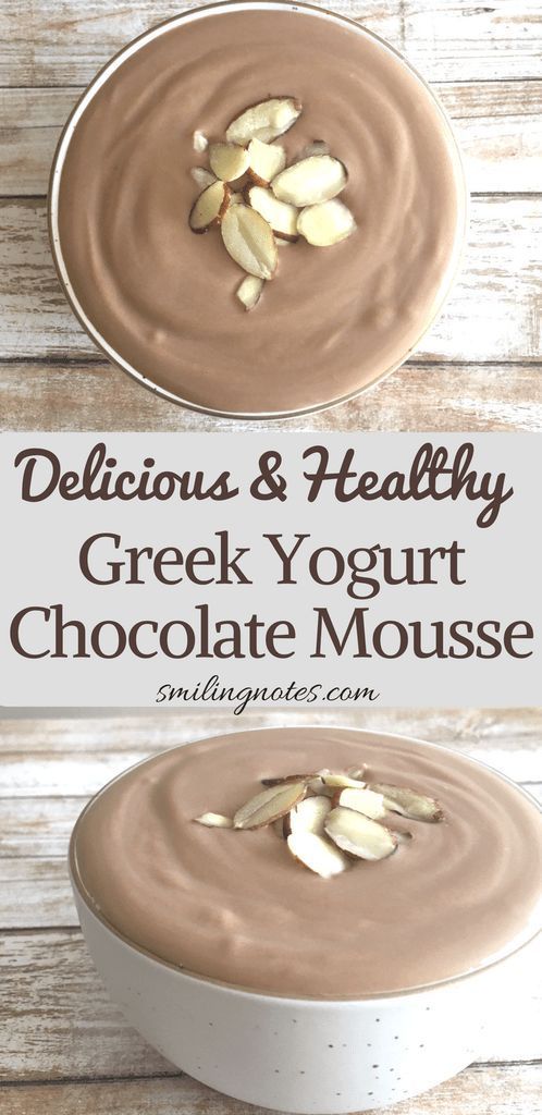 Greek Yogurt Chocolate Mousse -   13 desserts Delicious healthy snacks ideas