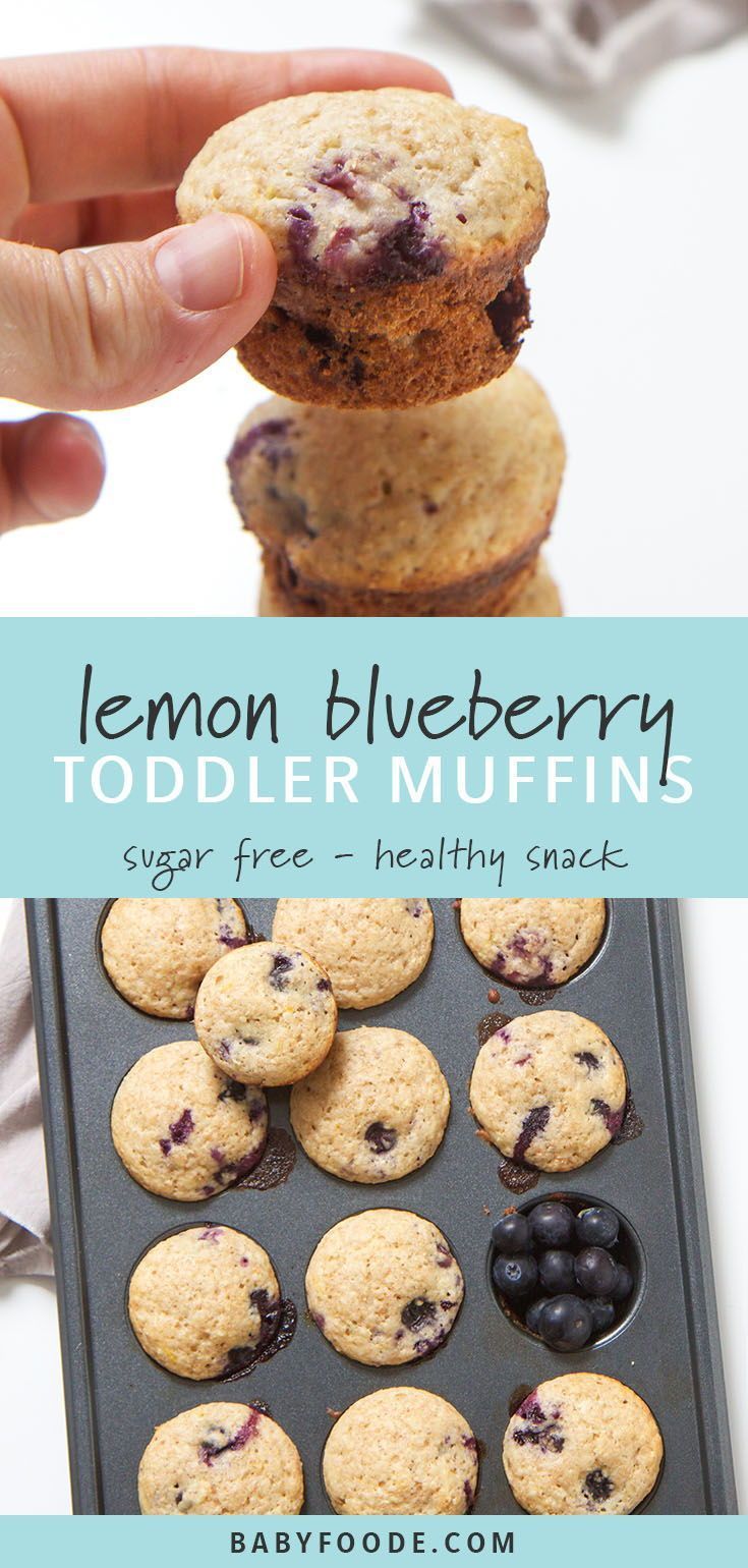 Blueberry + Lemon Toddler Muffins -   13 desserts Delicious healthy snacks ideas