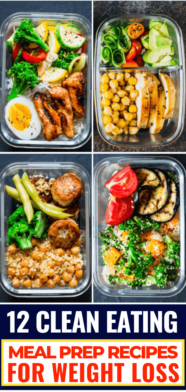 12 Clean Eating Recipes For Weight Loss: Meal Prep For The Week -   13 diet Lunch losing weight ideas