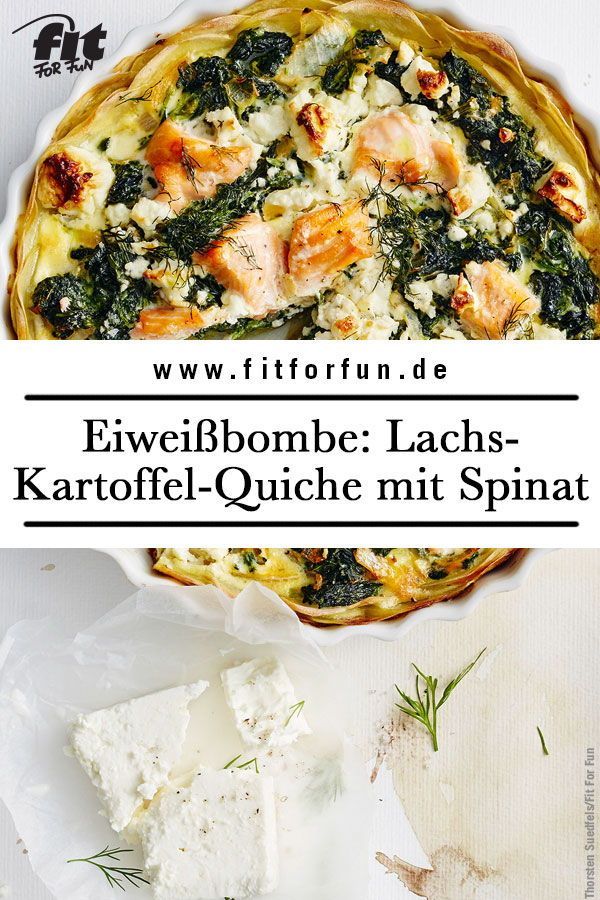Lachs-Kartoffel-Quiche mit Spinat -   13 fitness Rezepte quiche ideas