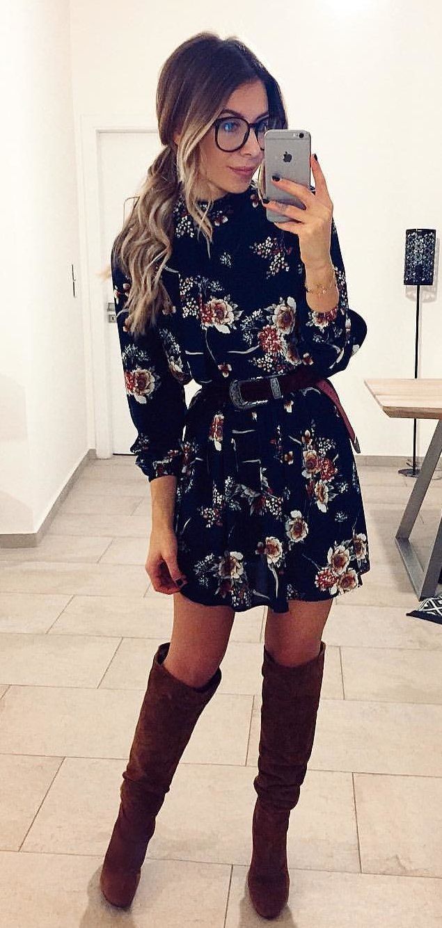 13 floral dress Winter ideas