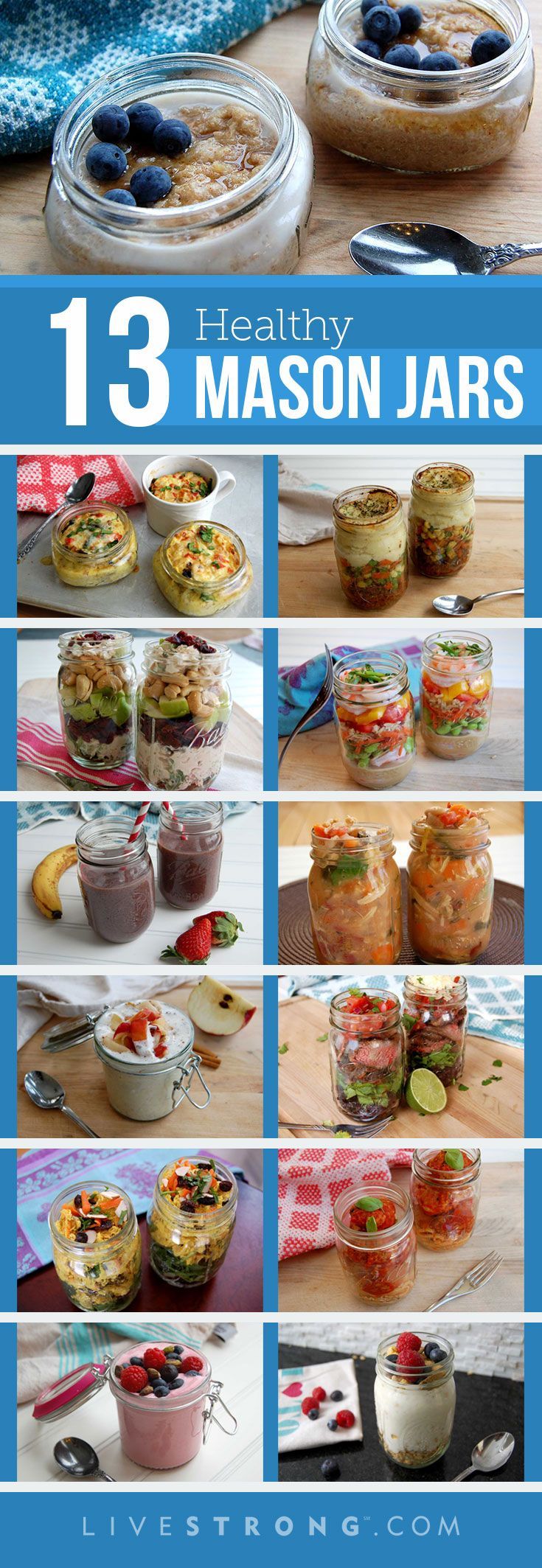 13 Healthy Mason Jar Meals (Don't Leave Home Without Them -   13 healthy recipes Snacks mason jars ideas