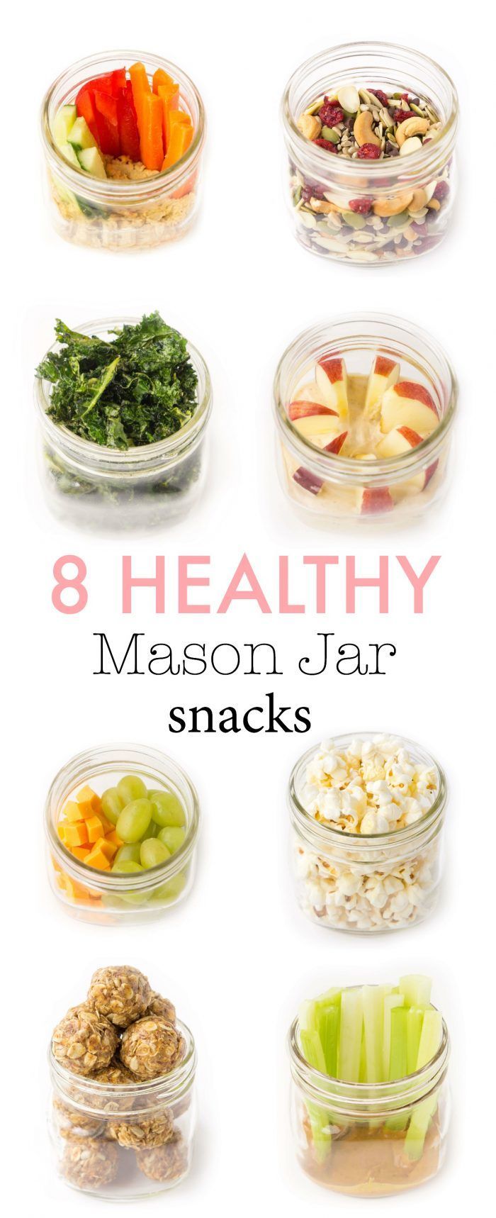 13 healthy recipes Snacks mason jars ideas