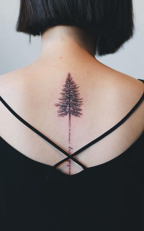 50 Gorgeous and Meaningful Tree Tattoos Inspired by Nature's Path -   13 plants Tattoo back ideas