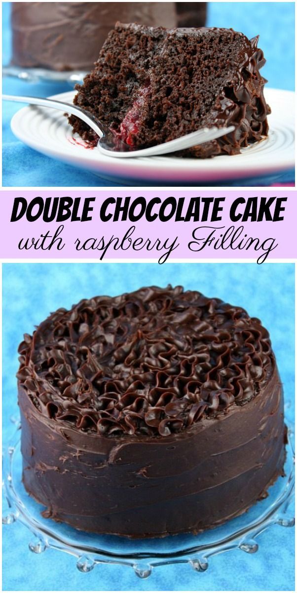 Double Chocolate Cake with Raspberry Filling -   14 cake Cupcake raspberry filling ideas