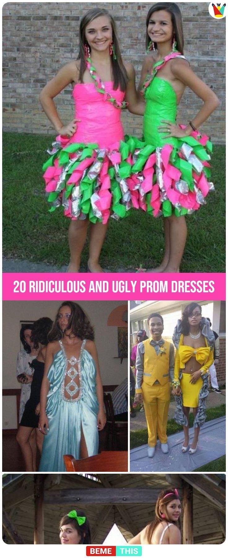 20 Most Ridiculous and Ugly Prom Dresses of All Time -   14 dress Prom ugly ideas
