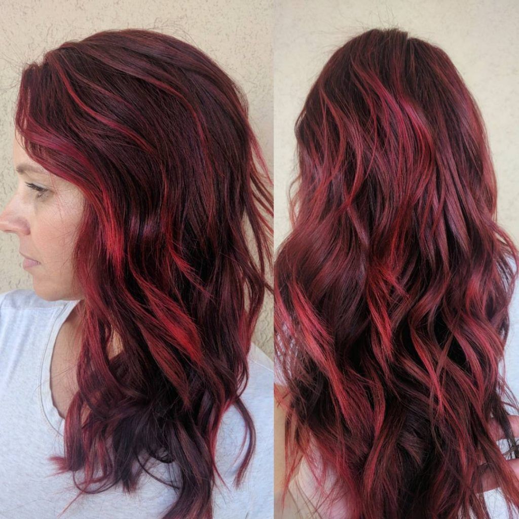 The Best Brown Hair With Red Highlights Hairstyles -   14 hair Red bright ideas
