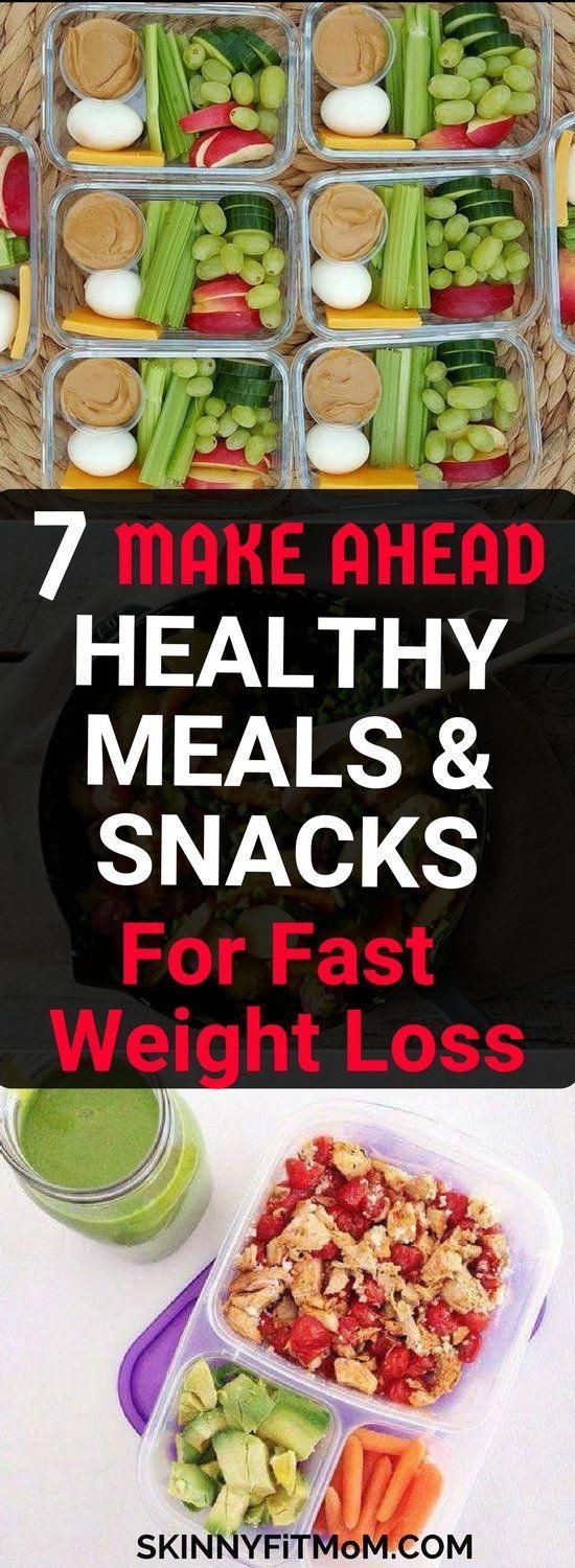 7 Make Ahead Healthy Meals and Snacks for Weight Loss -   14 healthy recipes weight loss cooking ideas