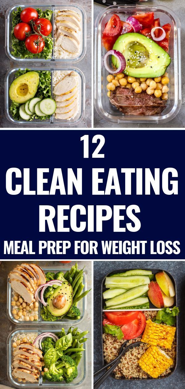 12 Clean Eating Recipes For Weight Loss: Meal Prep For The Week -   14 healthy recipes weight loss cooking ideas