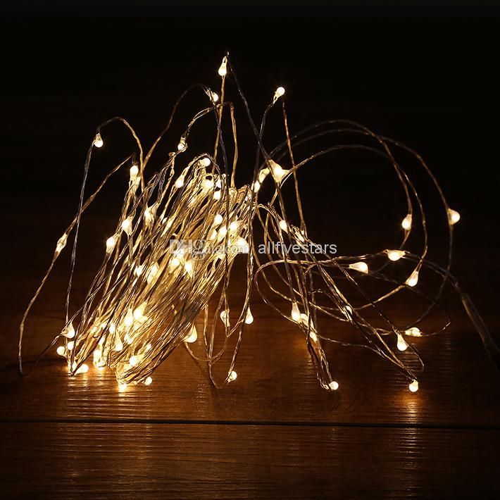 10M 100 LED LED Copper Wire string light lighting Fairy Party Wedding Christmas Flashing LED strip strips For Christmas tree Holiday Lamp -   14 holiday Design string lights ideas
