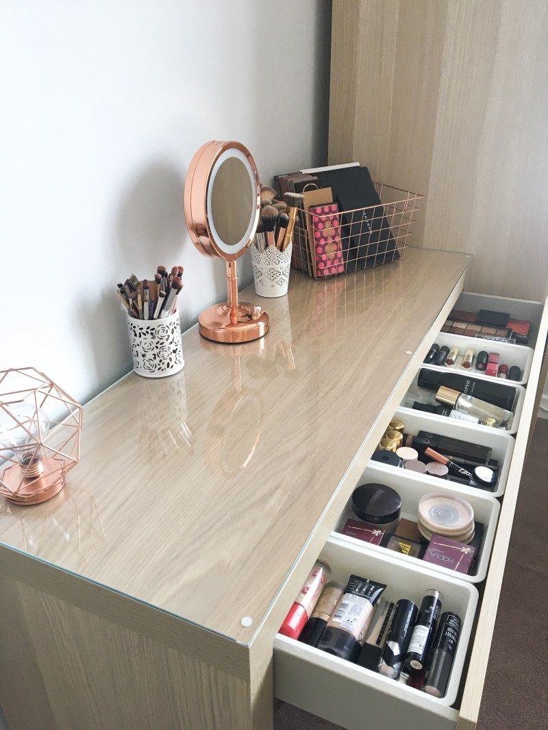 My makeup storage: Featuring the Ikea Malm dresser -   14 makeup Storage table ideas