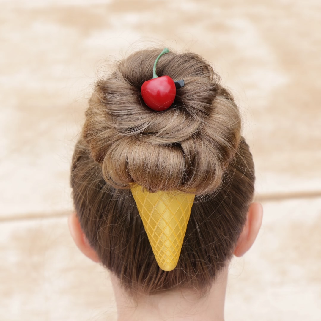 How to Make a Messy Bun Ice Cream Cone by Erin Balogh -   14 messy hairstyles Videos ideas