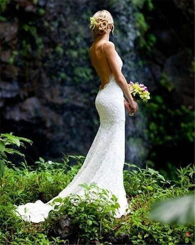 Mermaid Wedding Dress - Backless -   14 wedding Dresses tight ideas