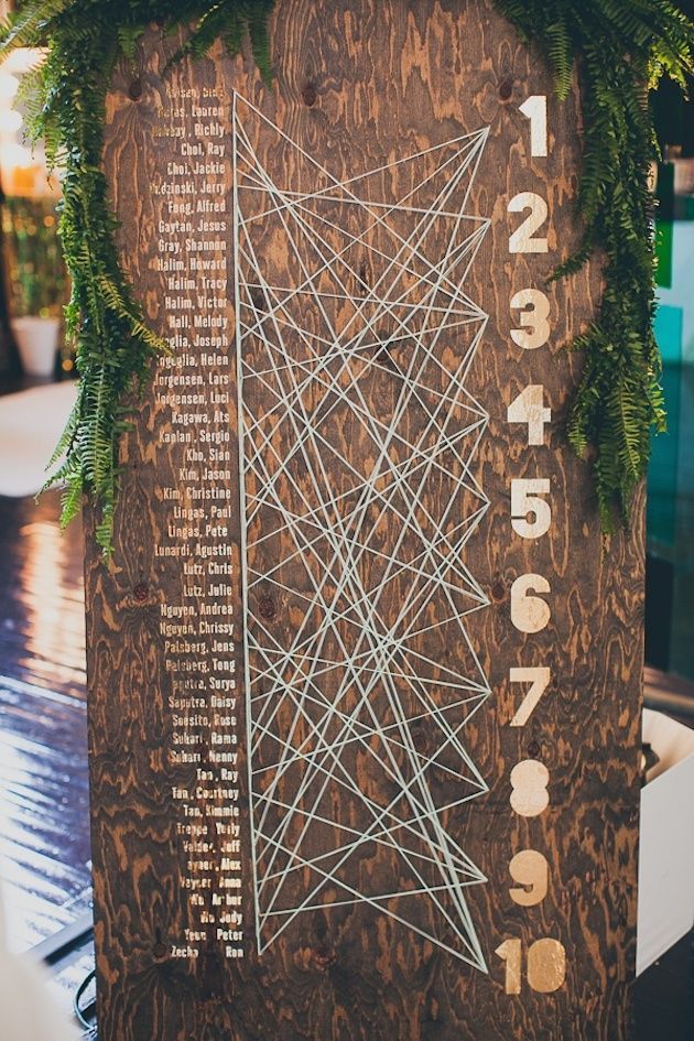 15 Unique Seating Charts -   14 wedding Table assignments ideas