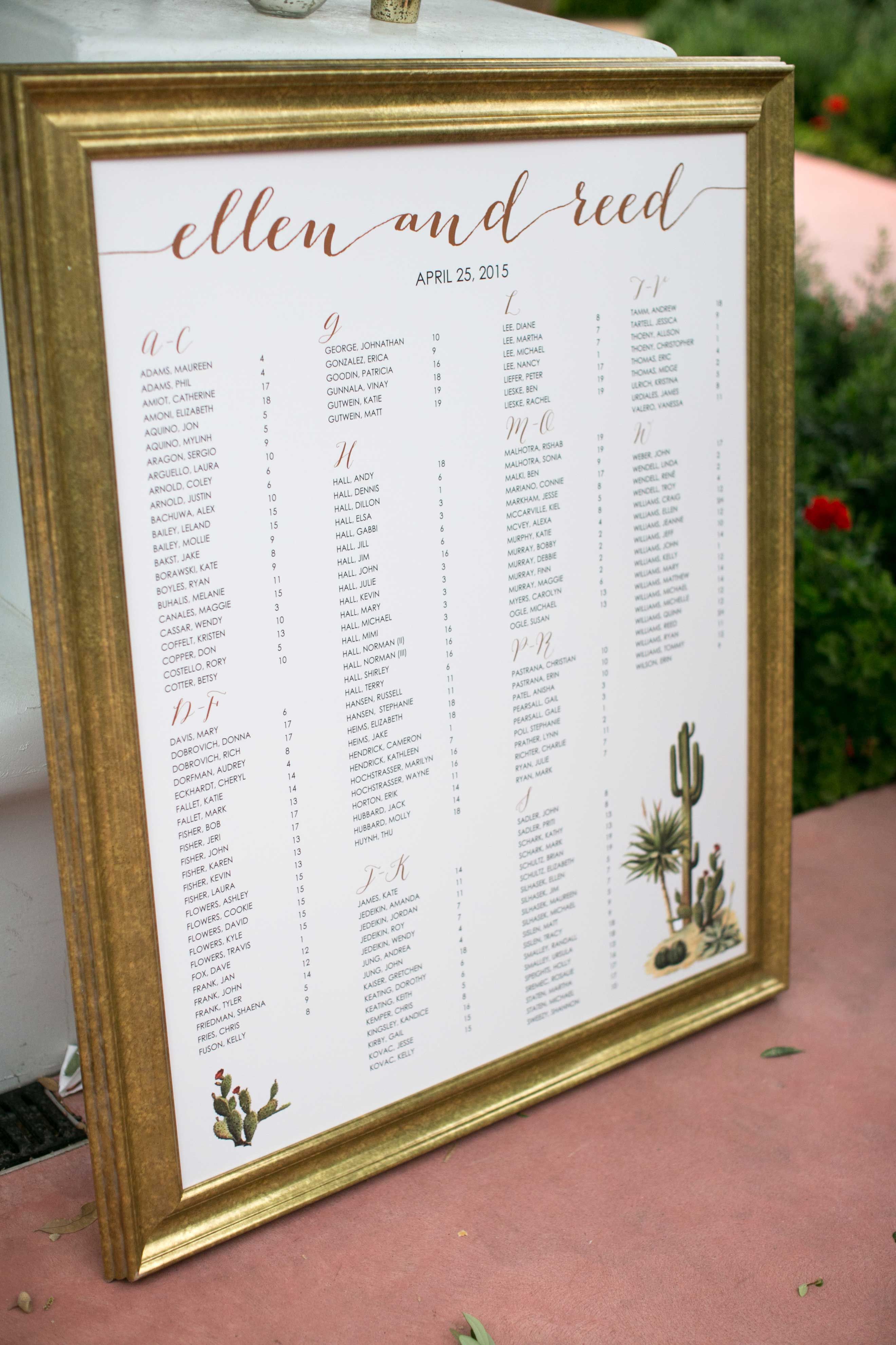 5 Different Styles of Wedding Seating Charts -   14 wedding Table assignments ideas