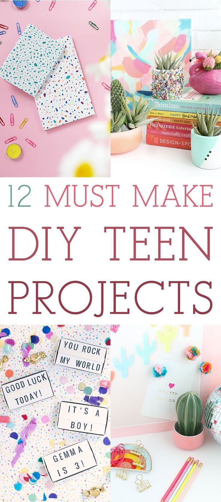 12 Must Make DIY Teen Projects! // Great for Gifts -   15 diy projects For Teen Girls at home ideas