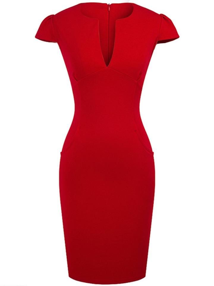 Sweet Heart Plain Bodycon Dress -   15 dress Classy bodycon ideas