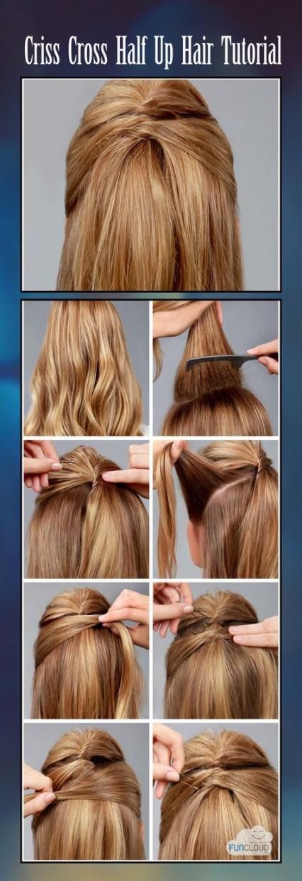 47 Ideas hair styles half up half down criss cross for 2019 -   15 hair Half Up Half Down criss cross ideas