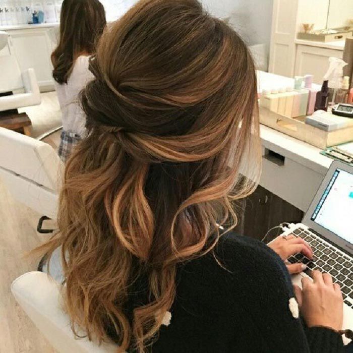 11 Gorgeous And Elegant Half Up Half Down Hairstyles -   15 hair Half Up Half Down criss cross ideas