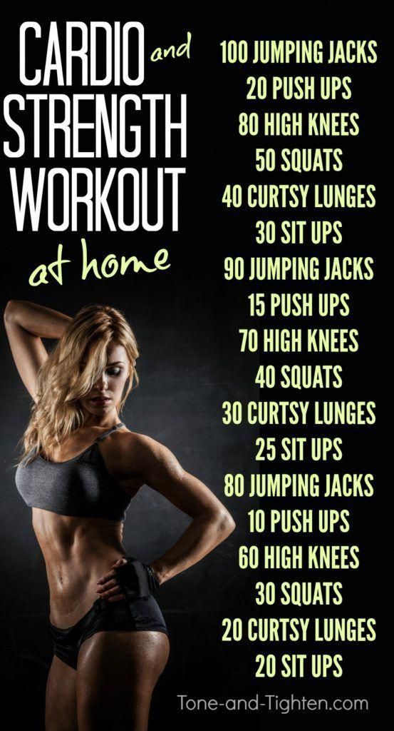 Cardio and strength training workout at home -   15 health and fitness Training ideas