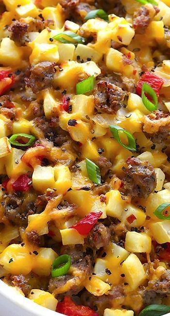 Easy Breakfast Casserole with Sausage, Hashbrowns and Eggs -   15 healthy recipes Breakfast casserole ideas