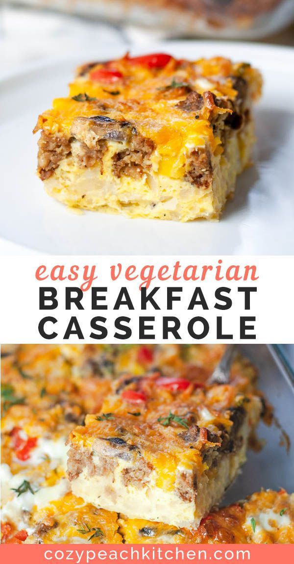 Easy Vegetarian Breakfast Casserole -   15 healthy recipes Breakfast casserole ideas